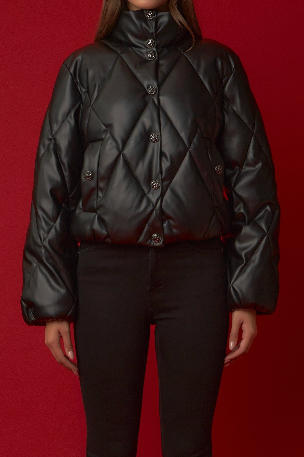 Quilted Pu Bomber sold by Endless Rose product image thumbnail 2