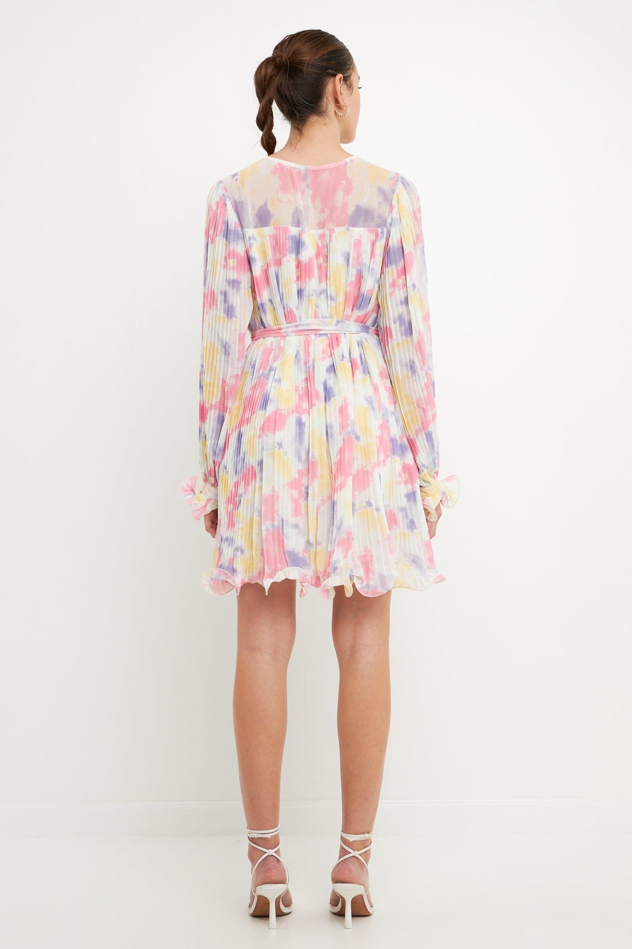 Tie-dye Chiffon Pleated Mini Dress sold by Endless Rose product image thumbnail 4