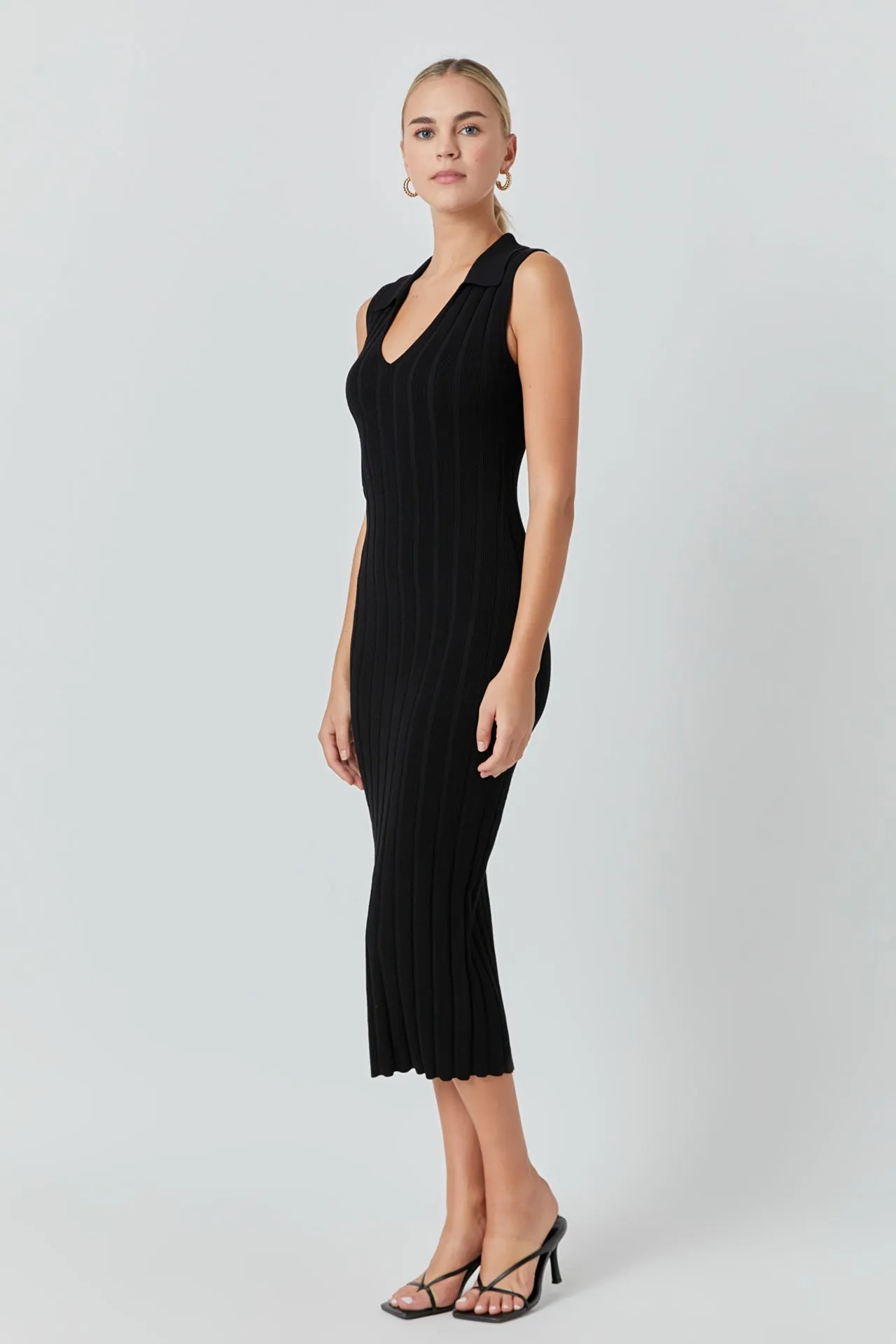 Sleeveless Rib Knit Maxi Dress sold by Endless Rose product image thumbnail 3