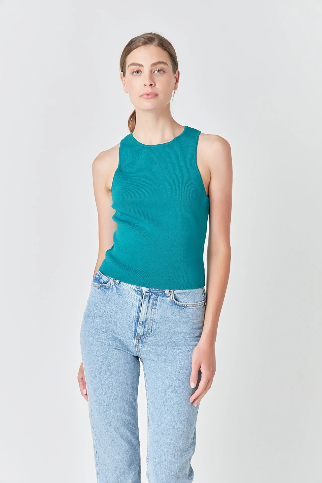 Racerback Stretch Knit Tank sold by Endless Rose product image thumbnail 5