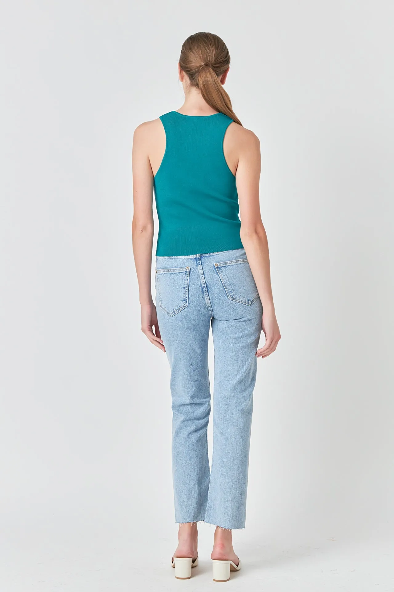 Racerback Stretch Knit Tank sold by Endless Rose product image thumbnail 4