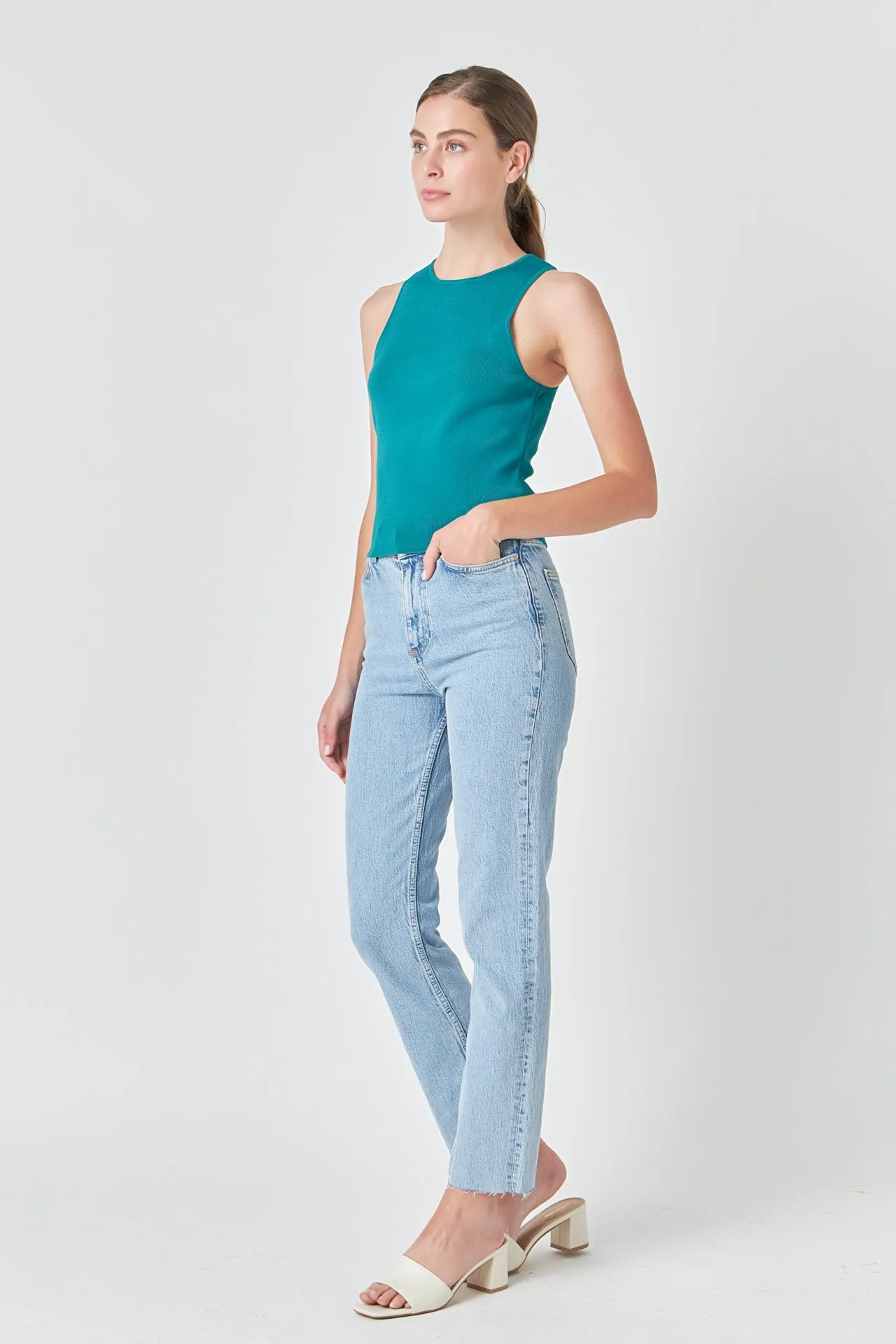 Racerback Stretch Knit Tank sold by Endless Rose product image thumbnail 3