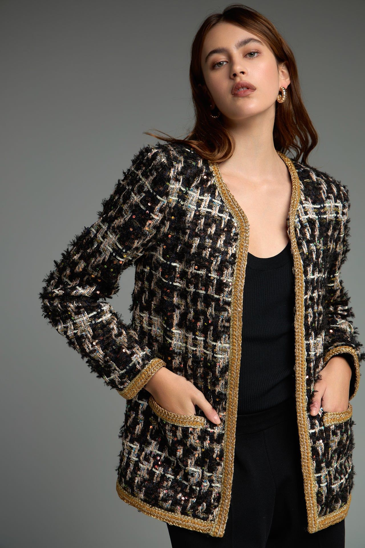 Premium Tweed Jacket sold by Endless Rose product image thumbnail 5