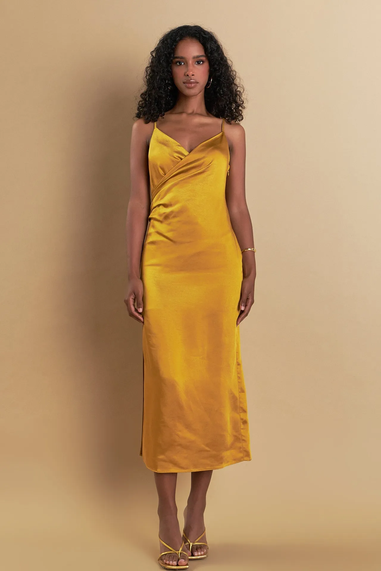 Satin Wrap Midi Dress sold by Endless Rose product image thumbnail 3