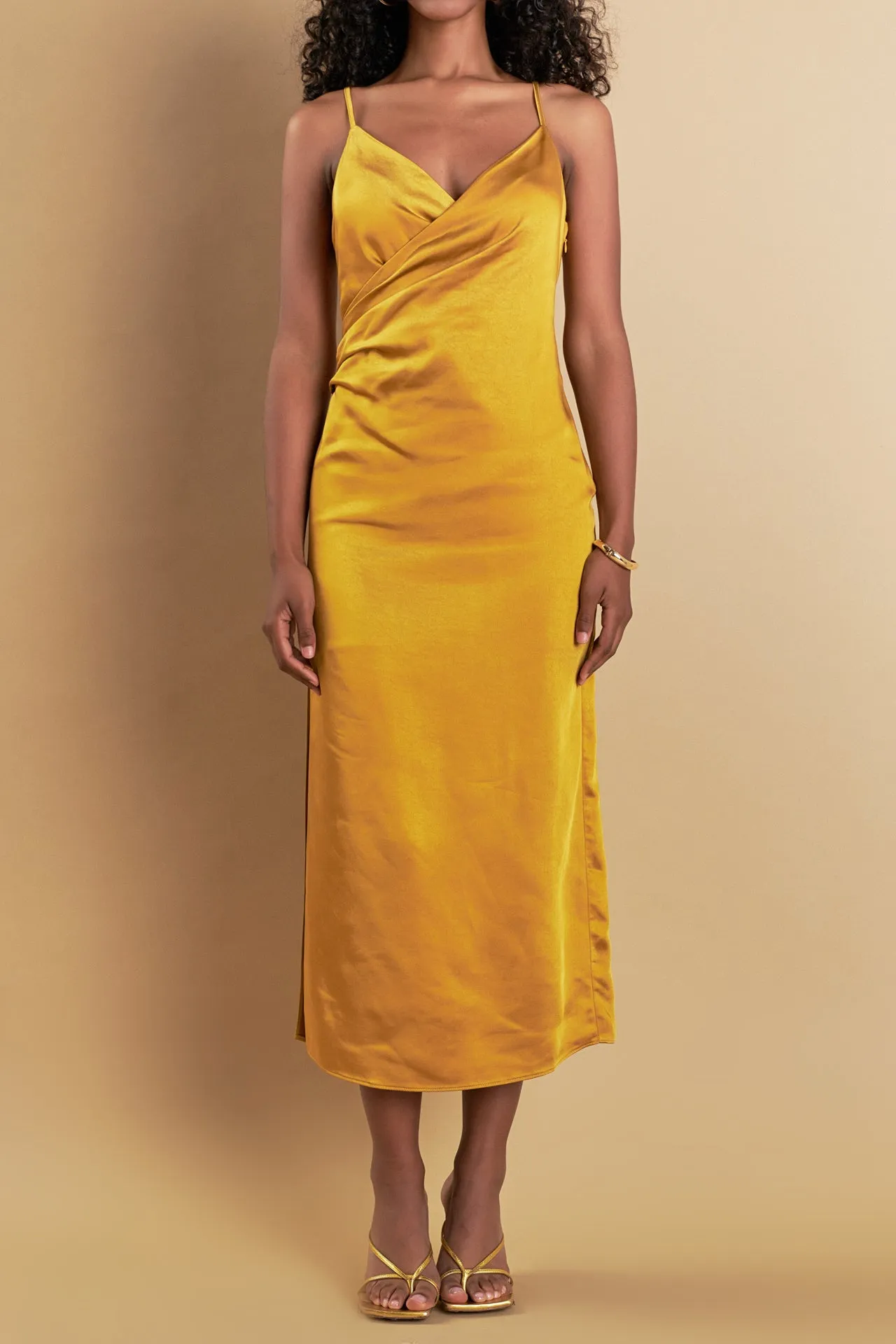 Satin Wrap Midi Dress sold by Endless Rose product image thumbnail 2