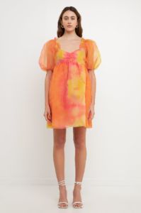 Organze Tie-dye Babydoll Dress sold by Endless Rose