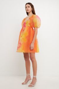 Organze Tie-dye Babydoll Dress sold by Endless Rose