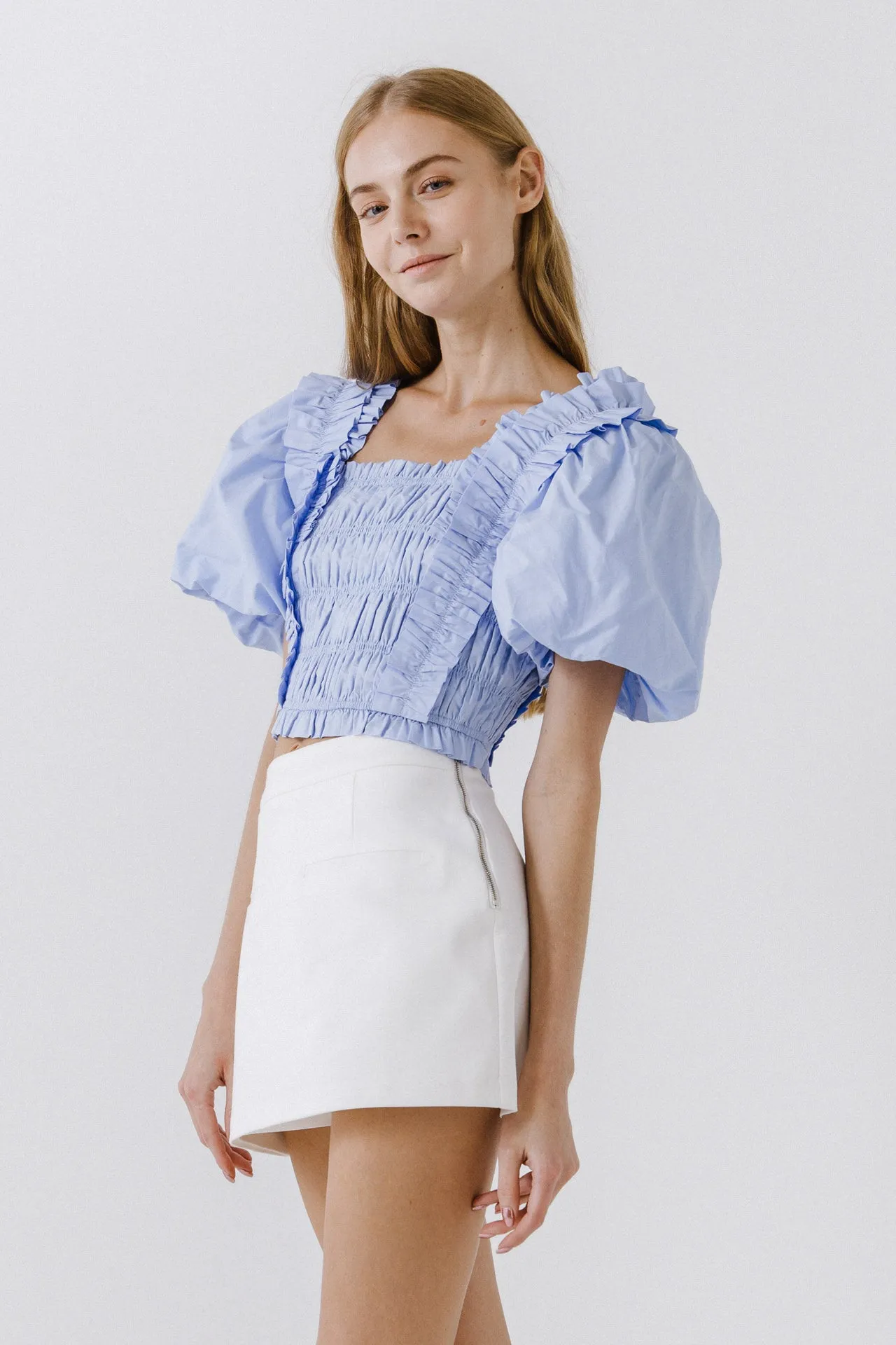 Smocked Puff Sleeve Top sold by Endless Rose product image thumbnail 3