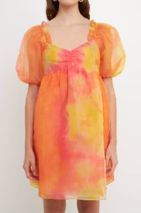 Organze Tie-dye Babydoll Dress sold by Endless Rose