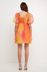 Organze Tie-dye Babydoll Dress sold by Endless Rose