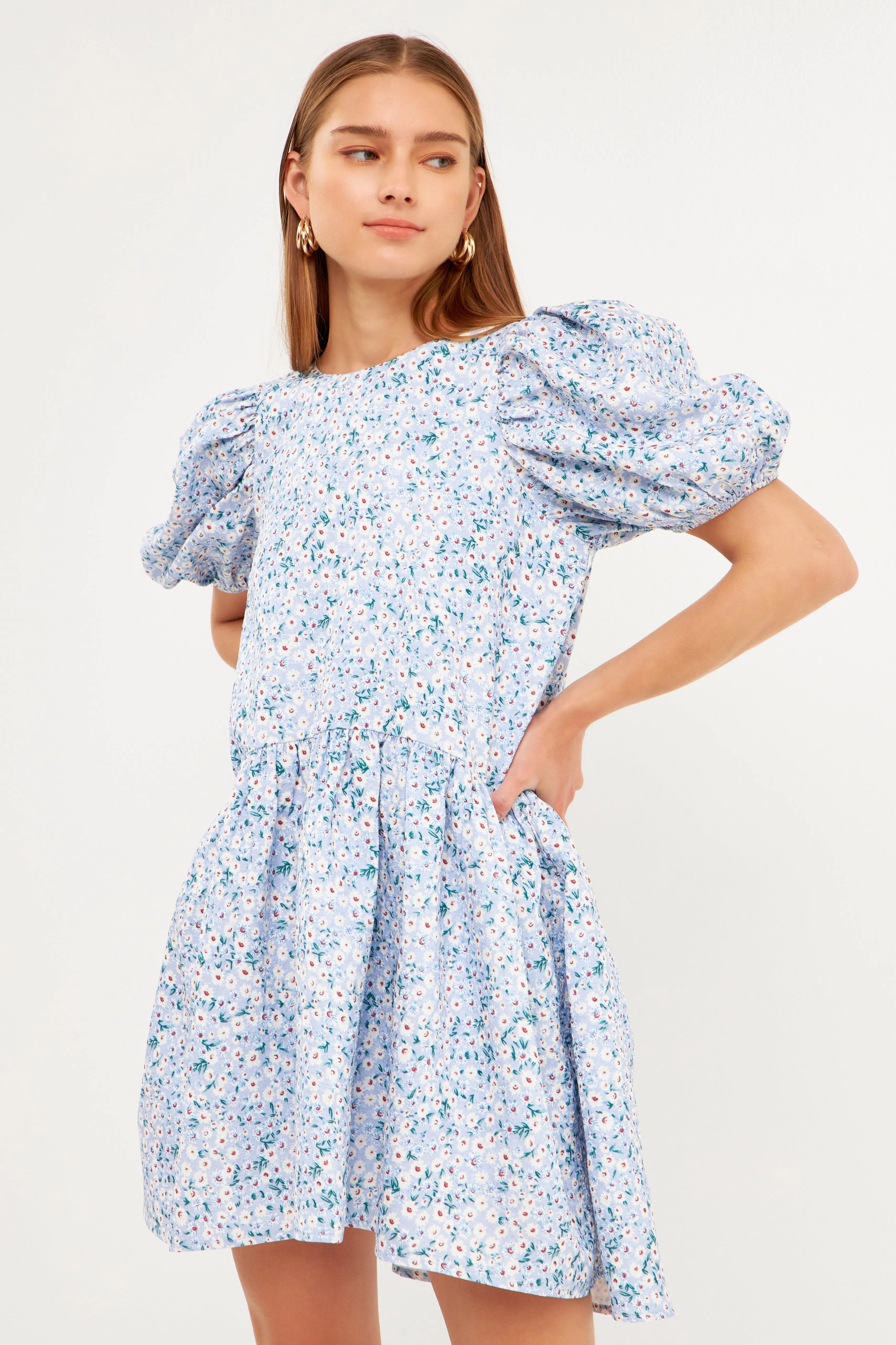 Floral Jacquard High Low Dress sold by Endless Rose product image thumbnail 5