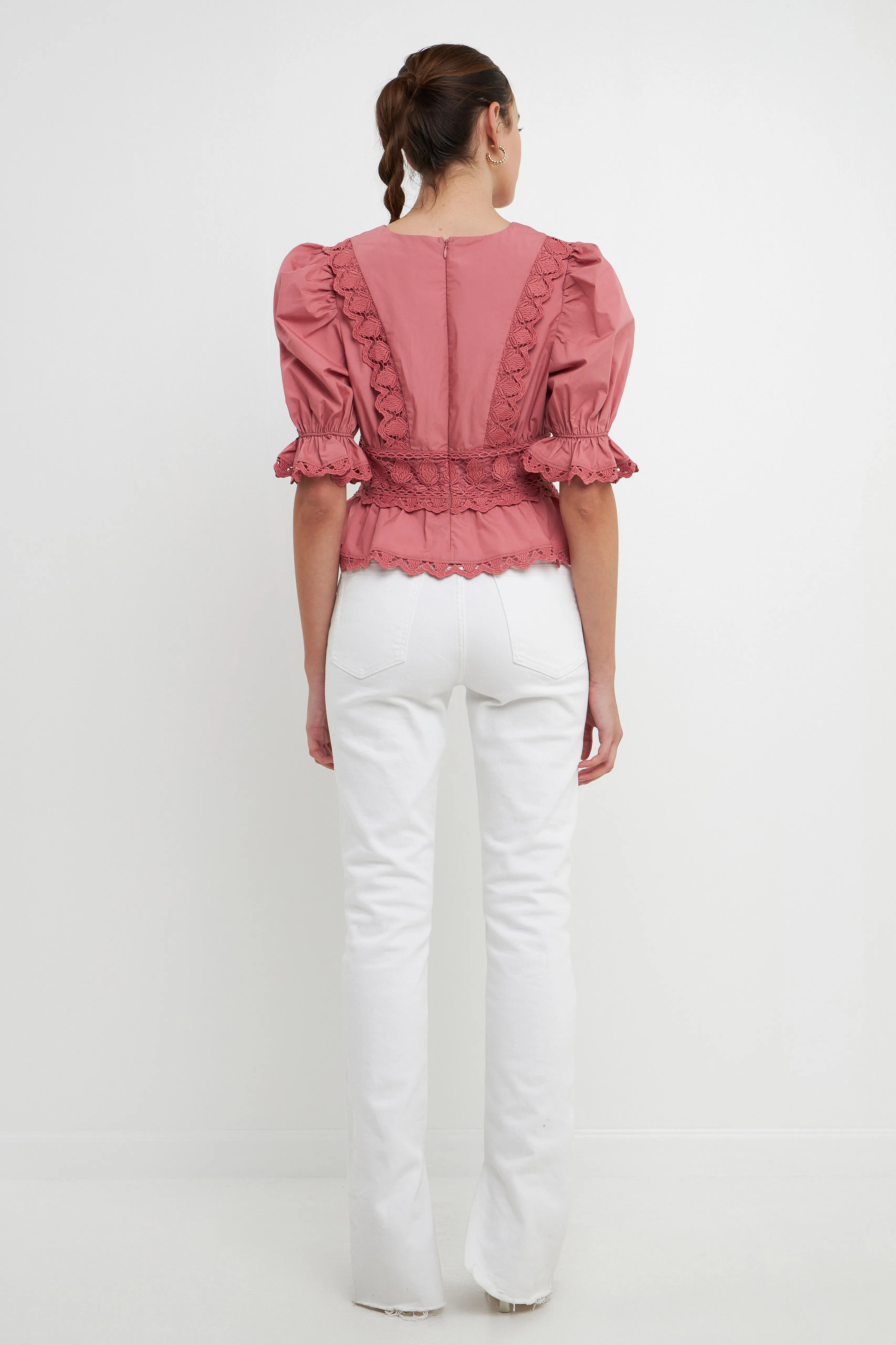Combination Eyelet Lace Top - Final sale sold by Endless Rose product image thumbnail 4