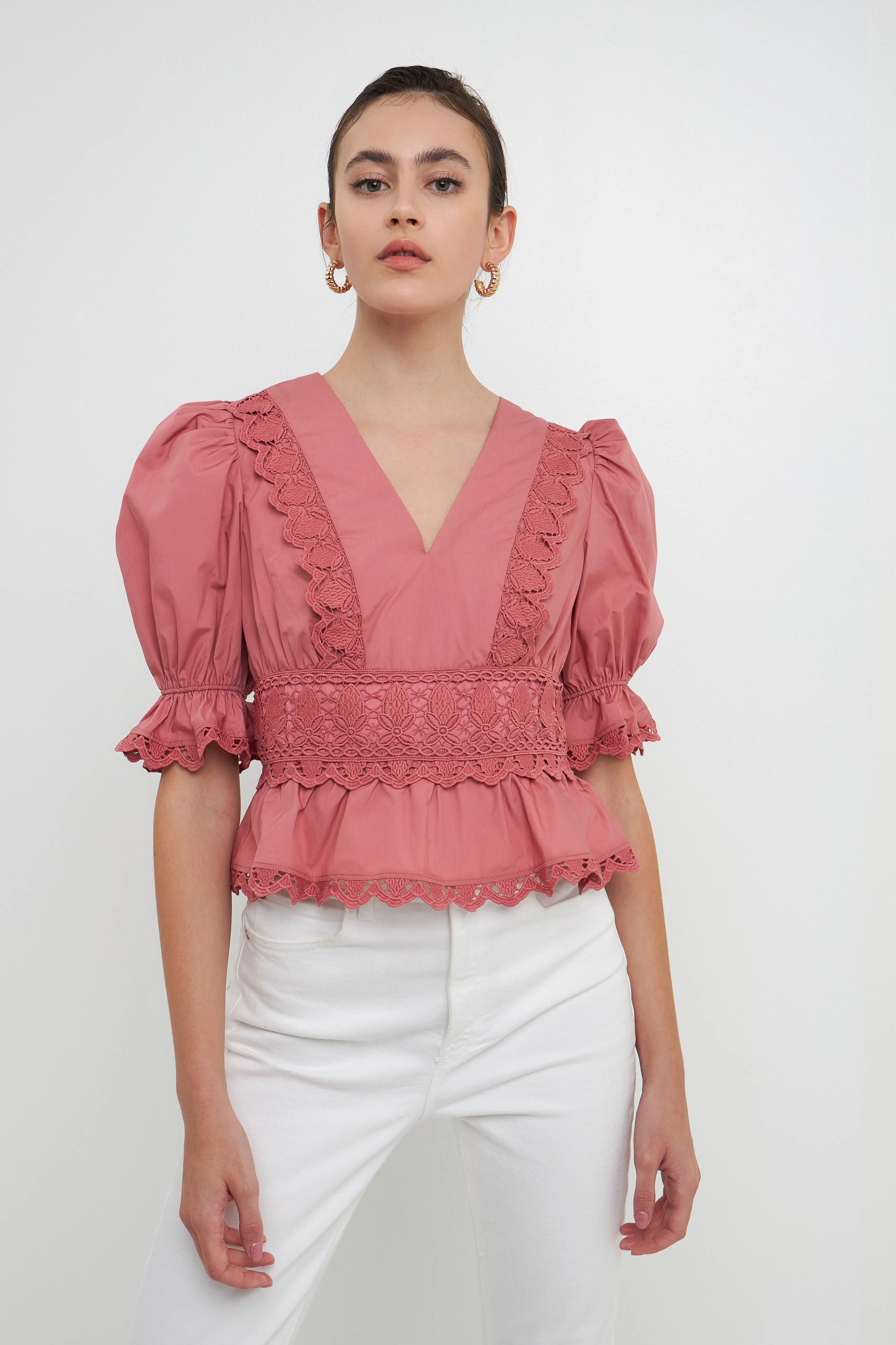 Combination Eyelet Lace Top - Final sale sold by Endless Rose product image thumbnail 5