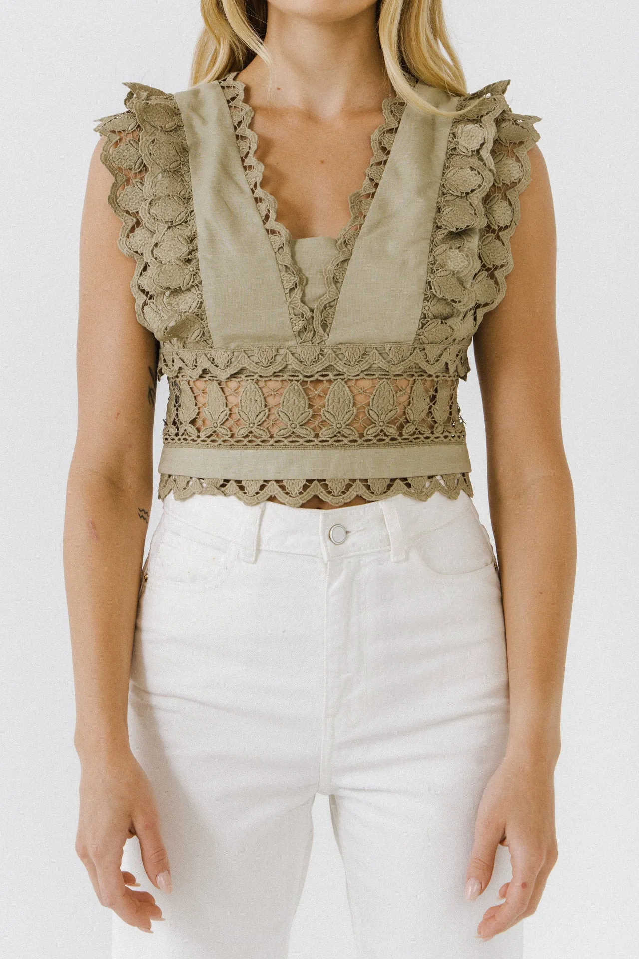 Crochet Lace Crop Top sold by Endless Rose product image thumbnail 2