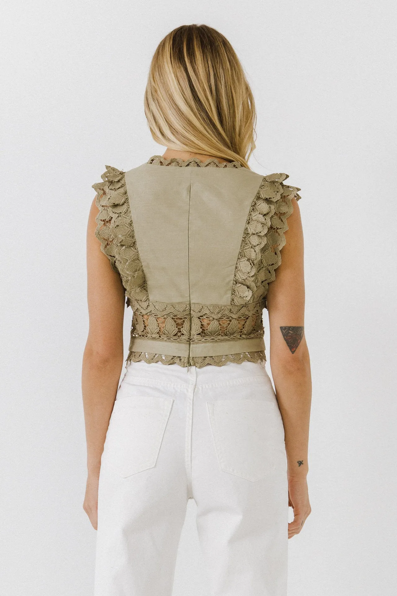 Crochet Lace Crop Top sold by Endless Rose product image thumbnail 4