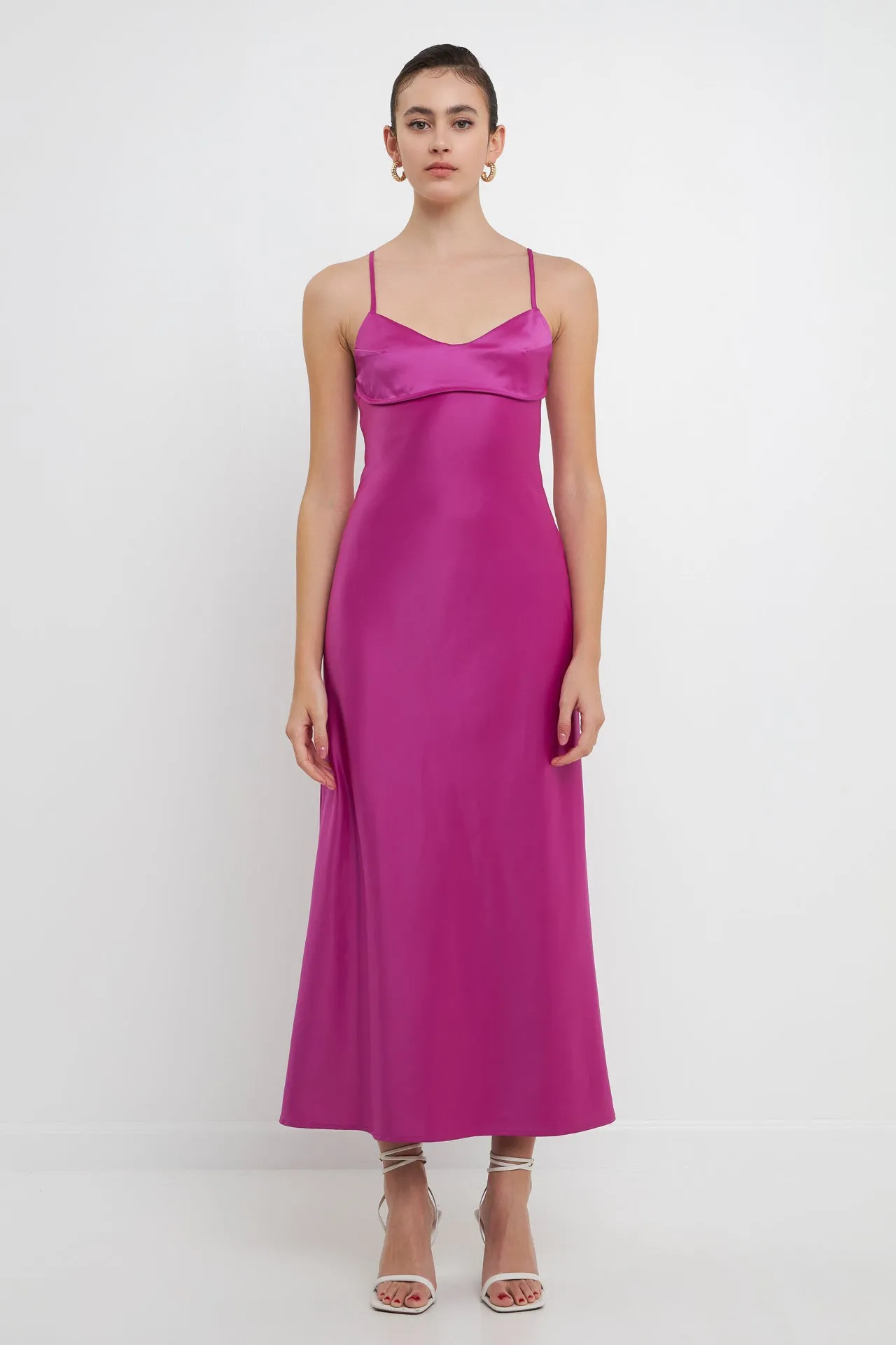Satin Cut-Out Maxi Dress sold by Endless Rose