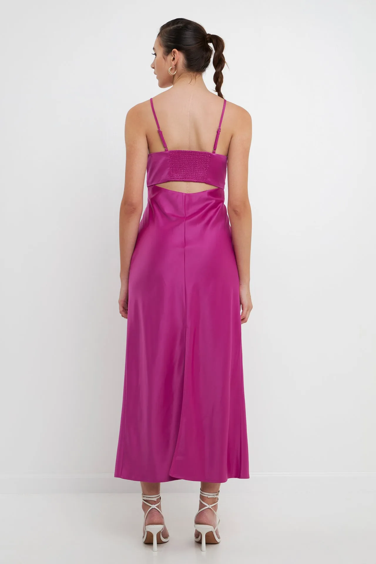 Satin Cut-Out Maxi Dress sold by Endless Rose product image thumbnail 4