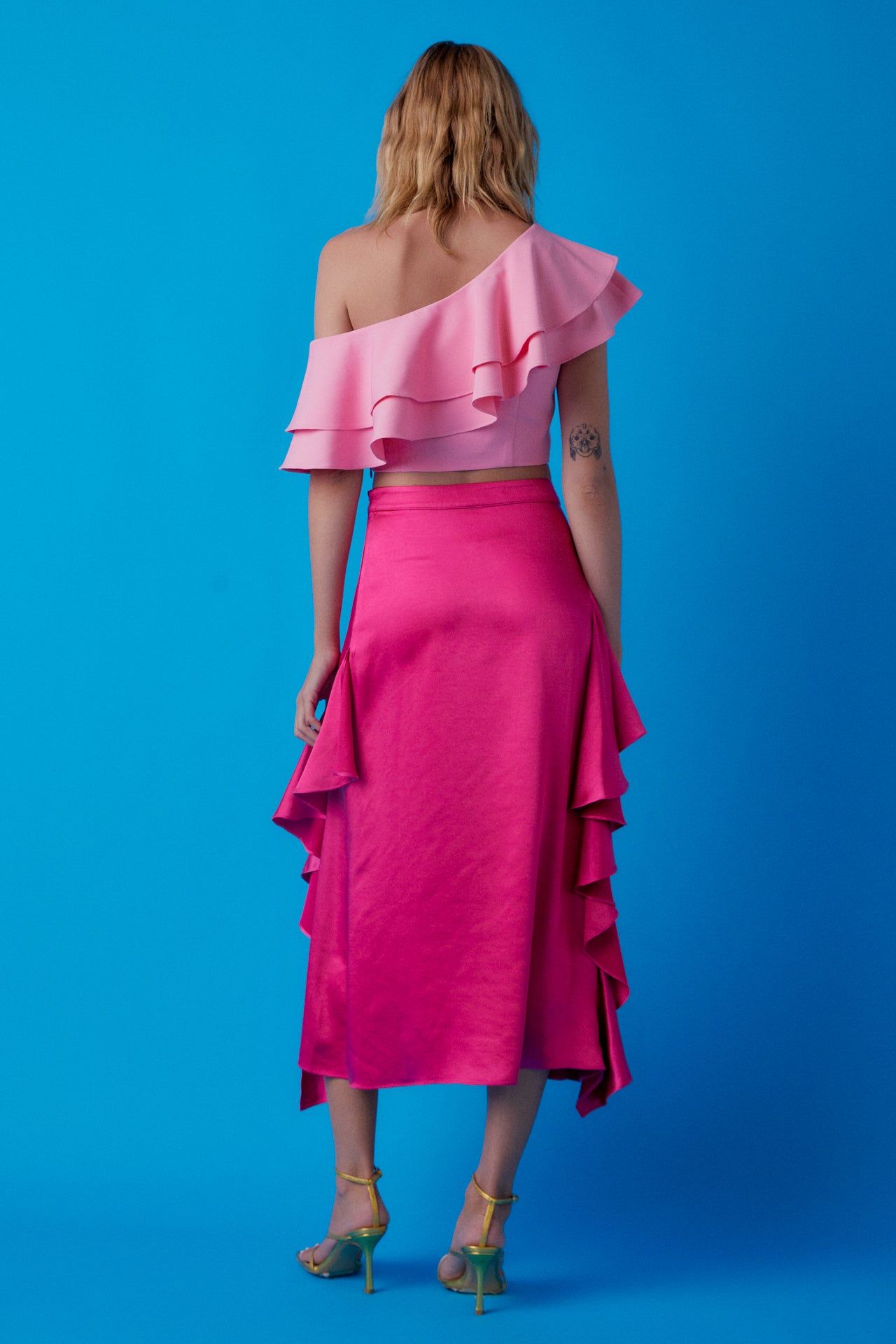Satin Waterfall Midi Skirt sold by Endless Rose product image thumbnail 4