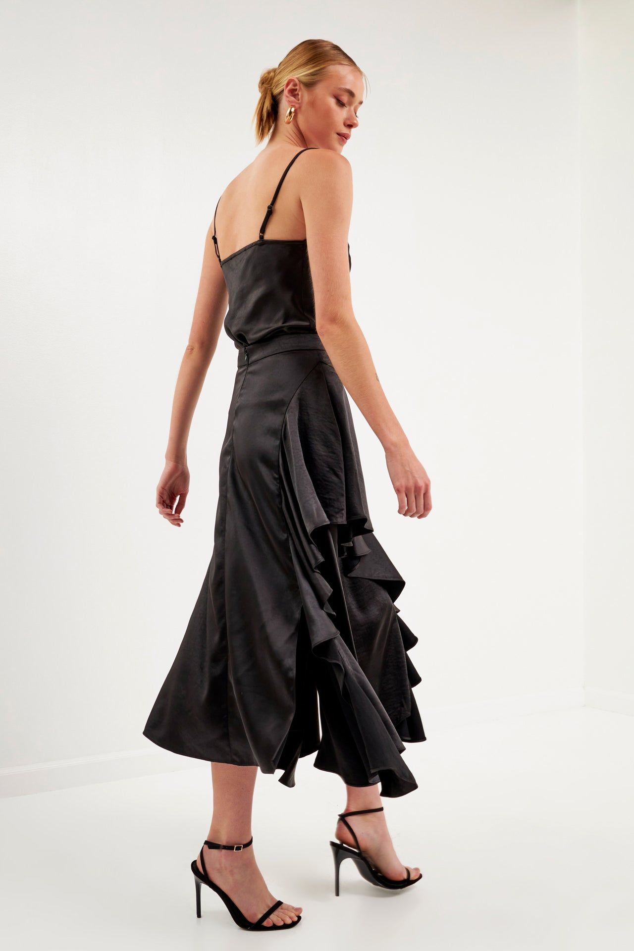 Satin Waterfall Midi Skirt sold by Endless Rose product image thumbnail 10