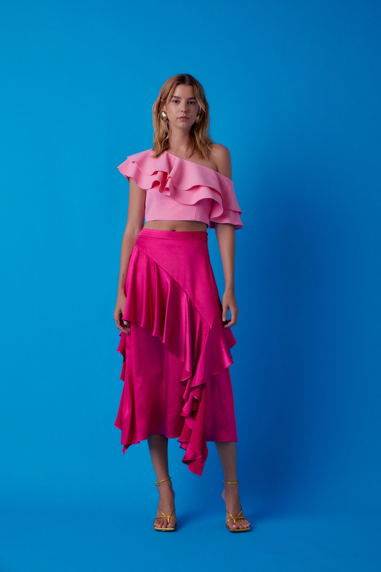 Satin Waterfall Midi Skirt sold by Endless Rose product image thumbnail 5