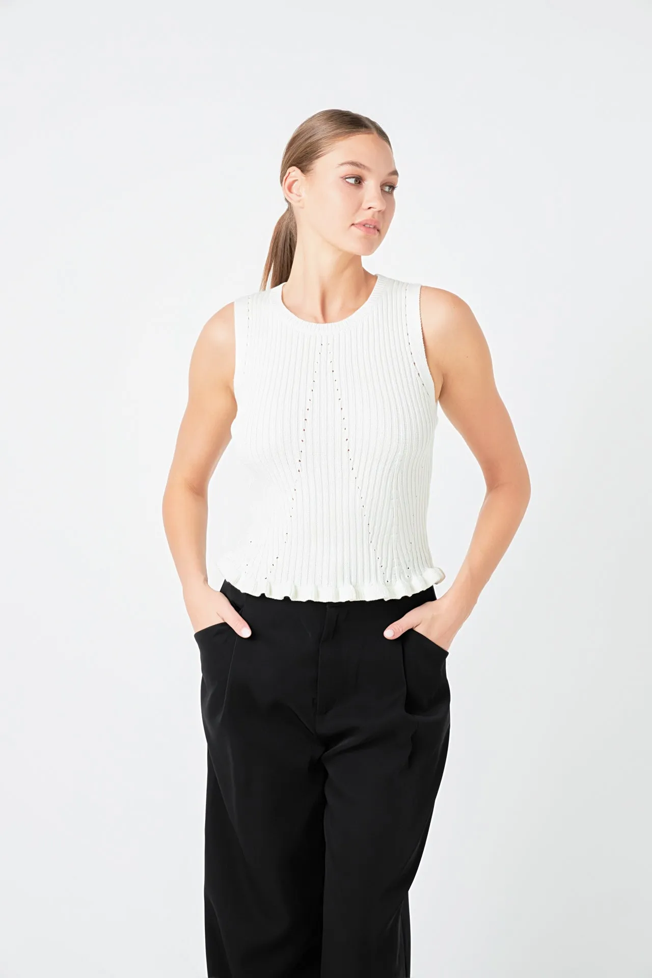 Sleeveless Frill Detailed Top sold by Endless Rose product image thumbnail 5