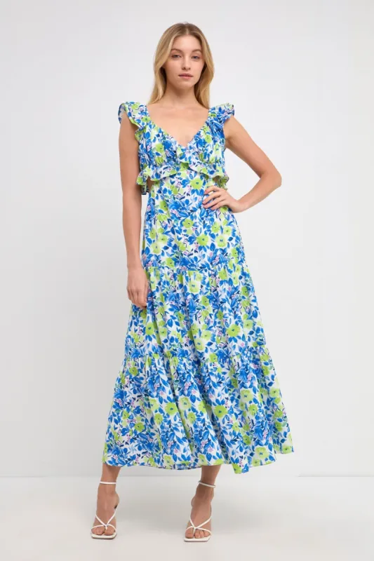 Ruffled Maxi Dress sold by Endless Rose