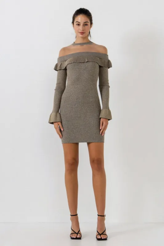 Off The Shoulder Knit Dress sold by Endless Rose