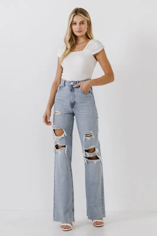 Accent Shoulder Knit Crop Top made by Endless Rose