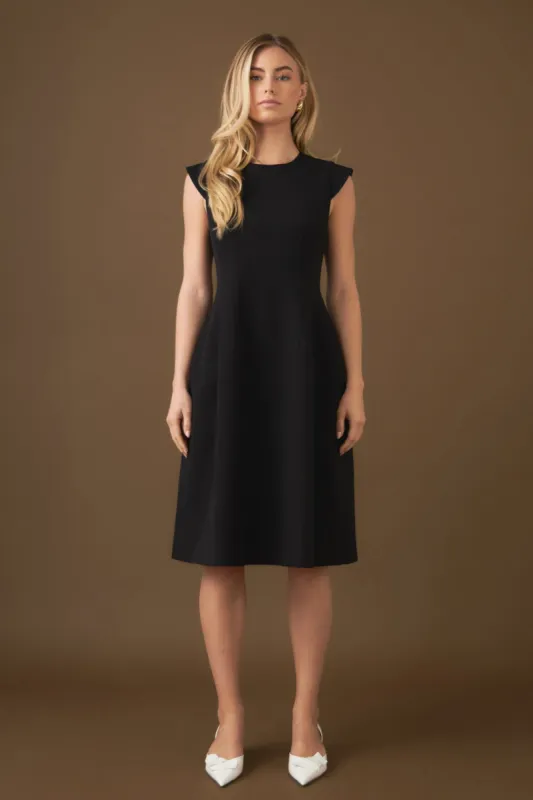 Voluminous Cap Sleeve Midi Dress made by Endless Rose
