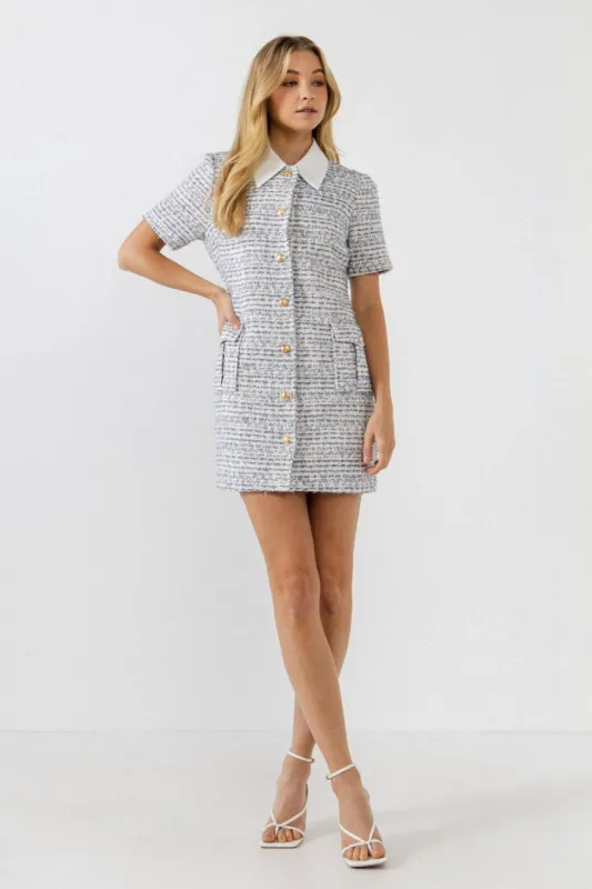 Tweed Mini Dress sold by Endless Rose