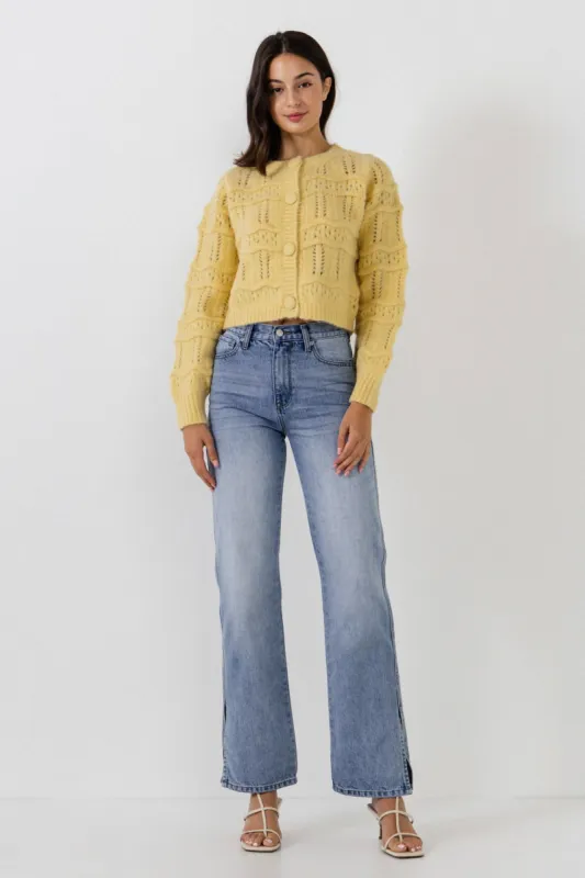 Knitted Cardigan with Coverbuttons sold by Endless Rose