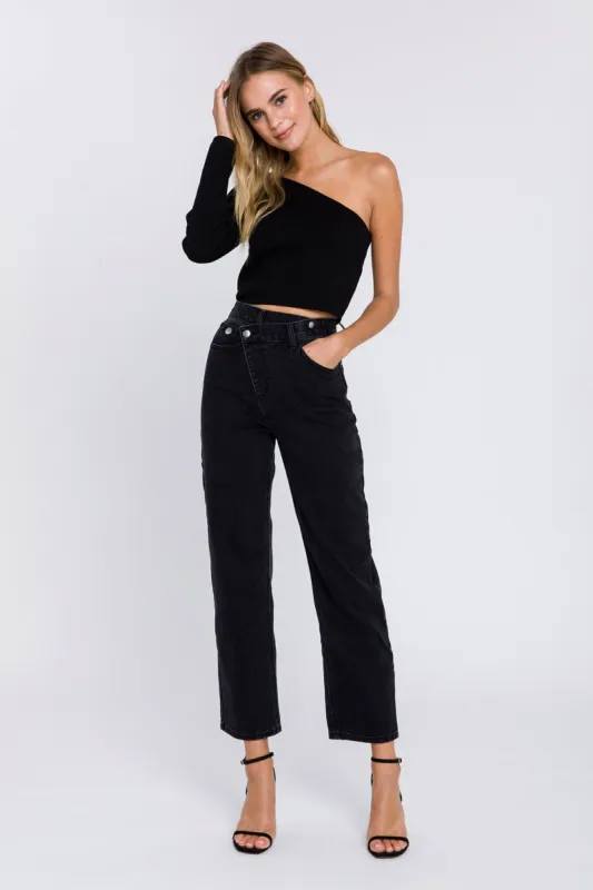 Asymmetrical Knit Crop Top made by Endless Rose