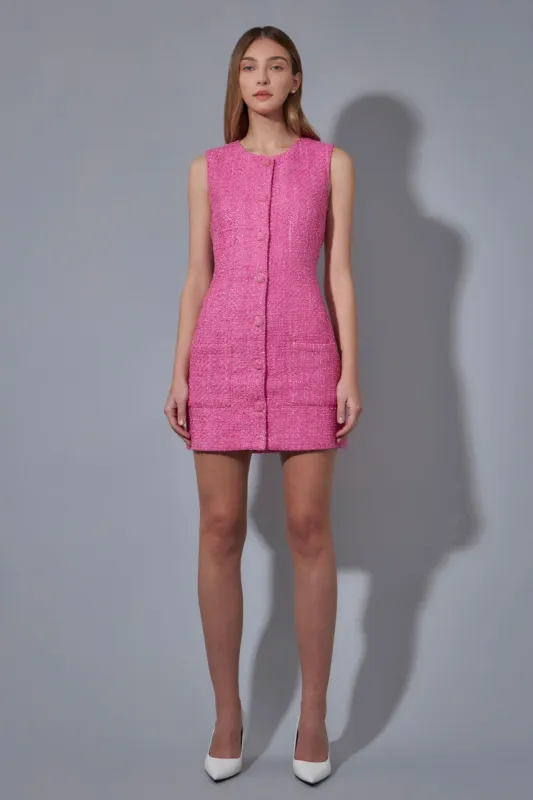 Sleeveless Tweed Mini Dress sold by Endless Rose