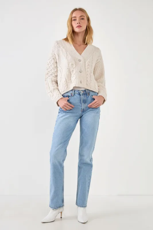 Jewel Button Cardigan sold by Endless Rose