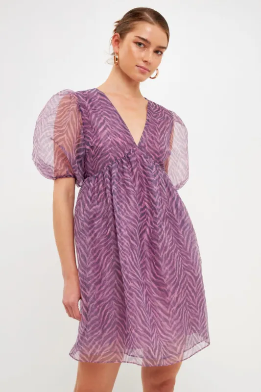 Organza Zebra Babydoll Dress sold by Endless Rose