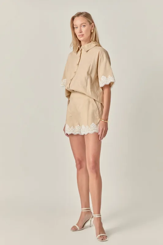 Lace Shorts sold by English Factory