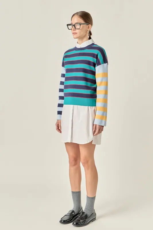 Striped Knit Top sold by English Factory