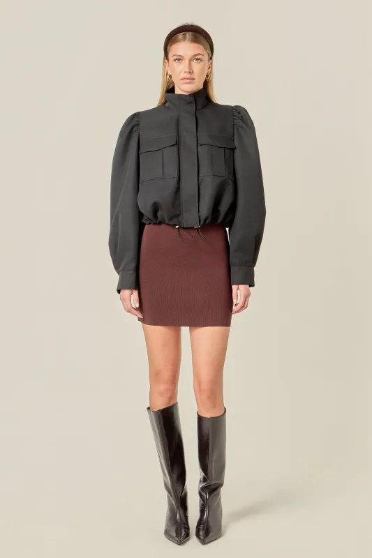 Technical Drawstring Bomber Jacket sold by English Factory