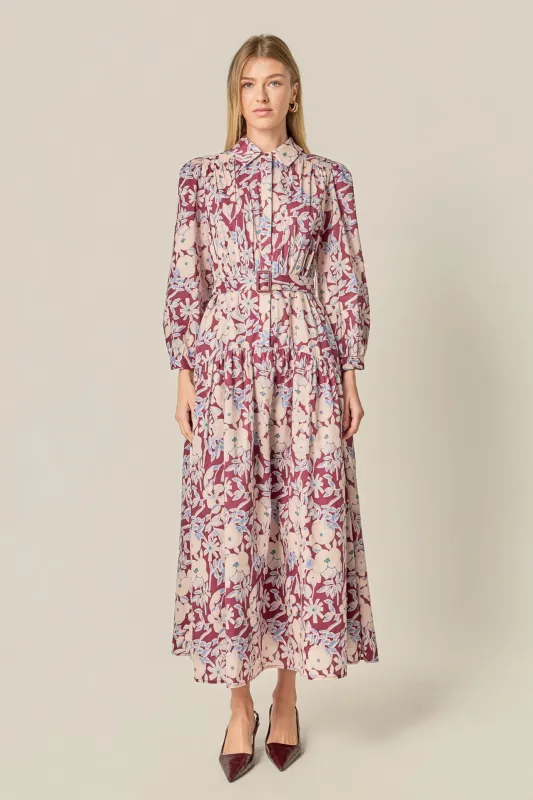 Printed Midi Dress made by English Factory