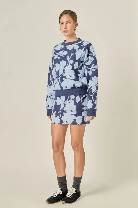 Fuzzy Flower Mini Skirt sold by English Factory