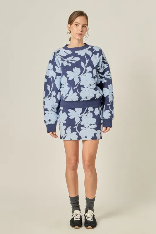 Fuzzy Flower Sweater sold by English Factory