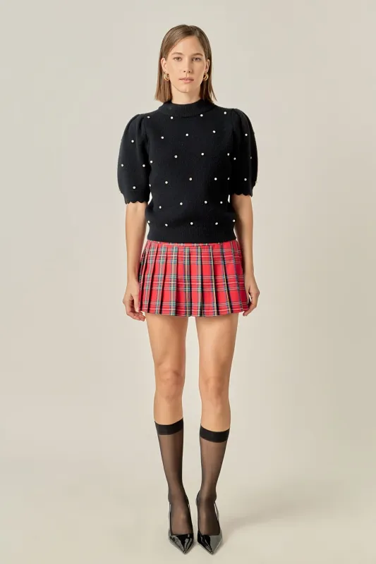 Plaid Skort sold by English Factory