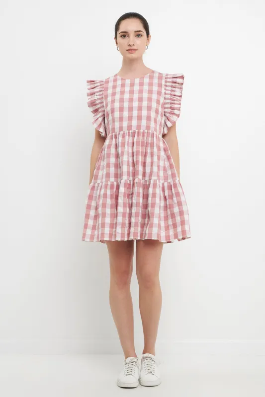 Gingham Mini Dress sold by English Factory