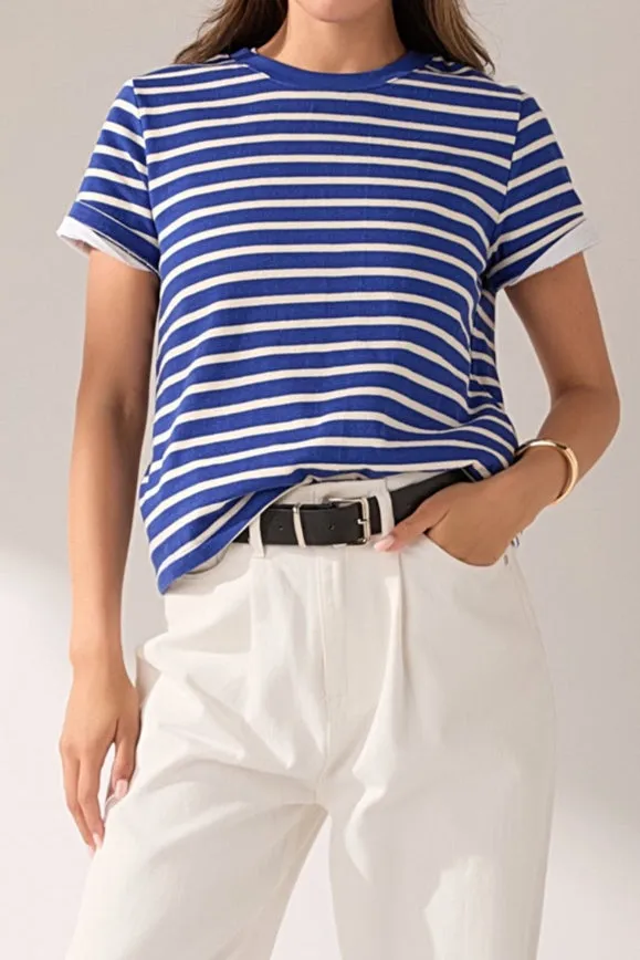 Stripe T-shirt sold by English Factory product image thumbnail 2