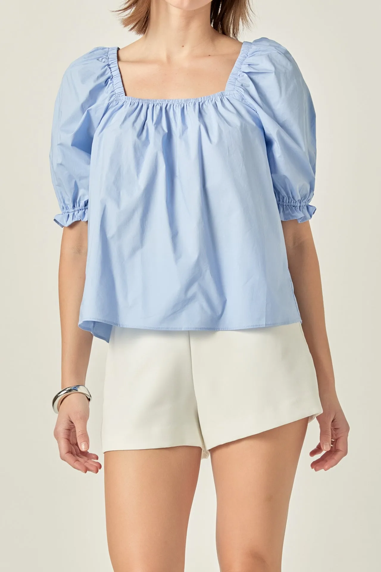 Square neckline Puff Sleeve Top sold by English Factory product image thumbnail 2