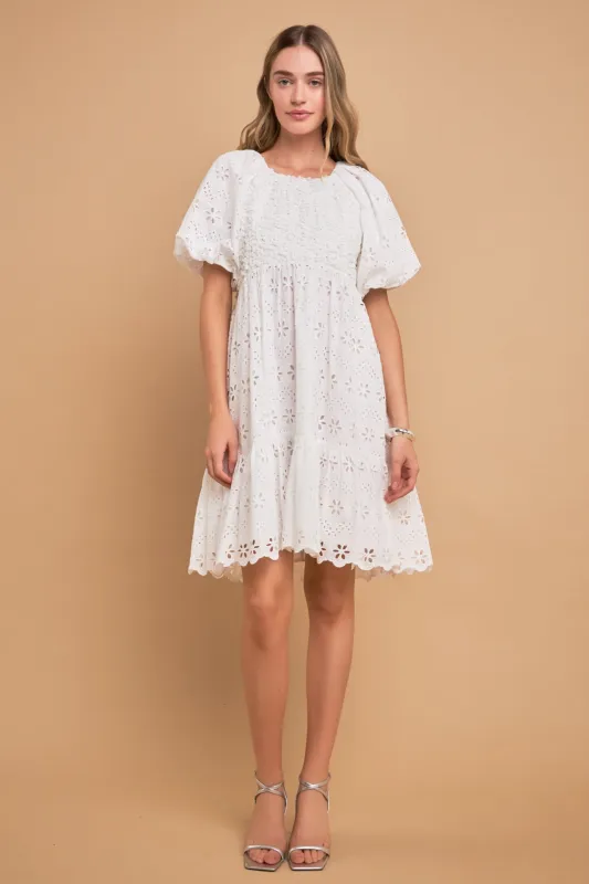 Premium Knit and Embroidery Combo Dress sold by English Factory
