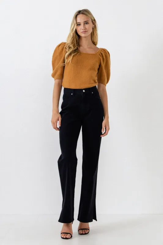 Puff Sleeve Sweater sold by English Factory