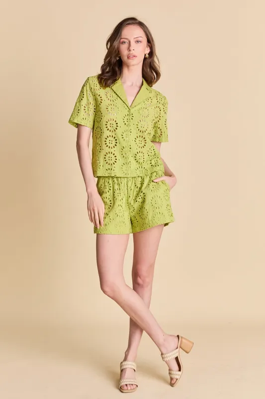 Embroidered Cotton Camp Shirt sold by English Factory