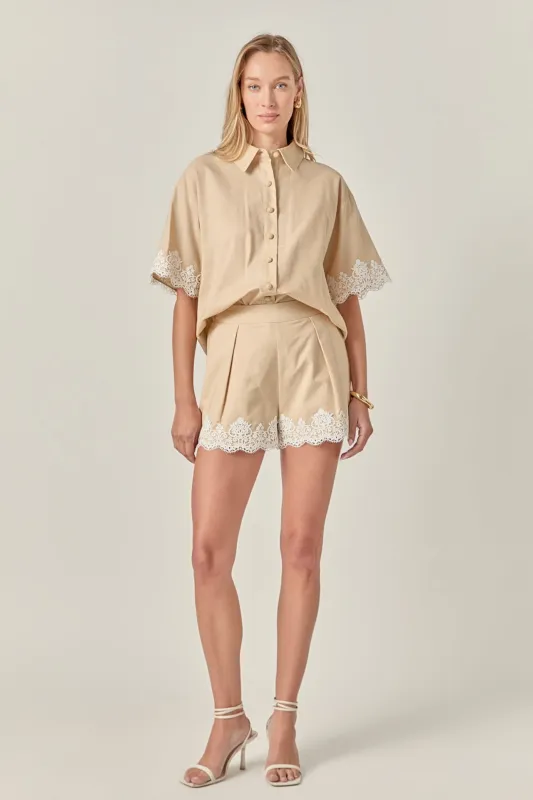 Linen Lace Shirt sold by English Factory