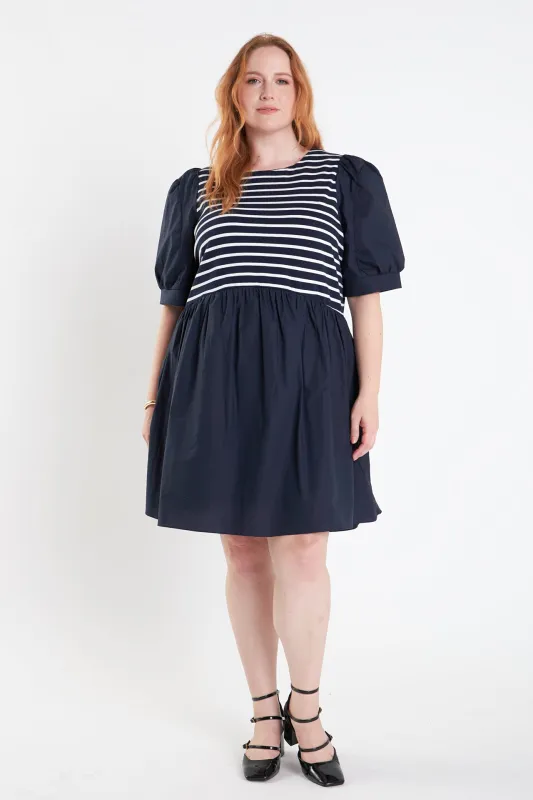 High Low Knit Combo Dress sold by English Factory